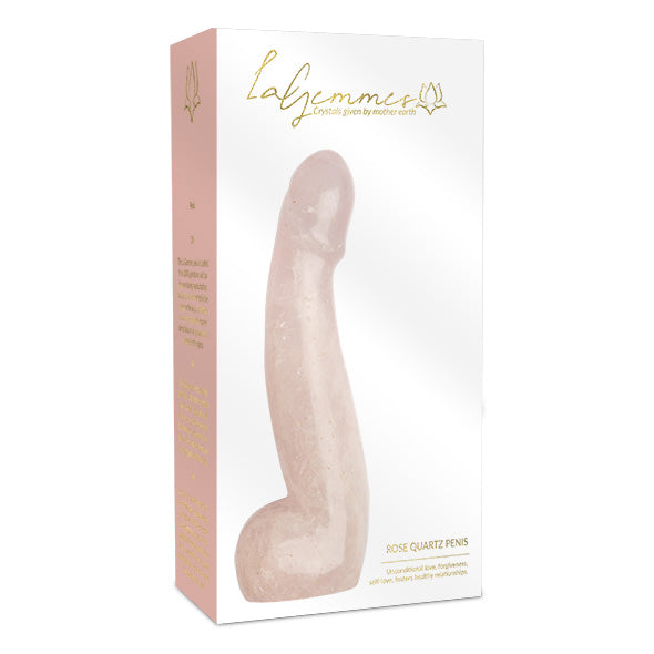 Penis Rose Quartz Dildo by La Gemmes