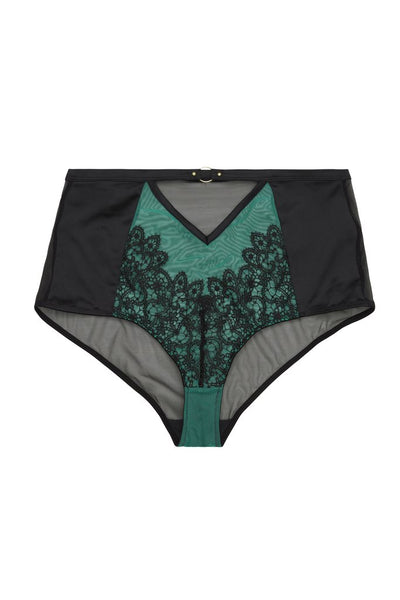 Emelda Jade & Lace Highwaist Knicker (size 8 - 26)