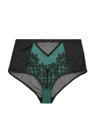 Emelda Jade & Lace Highwaist Knicker (size 8 - 26)