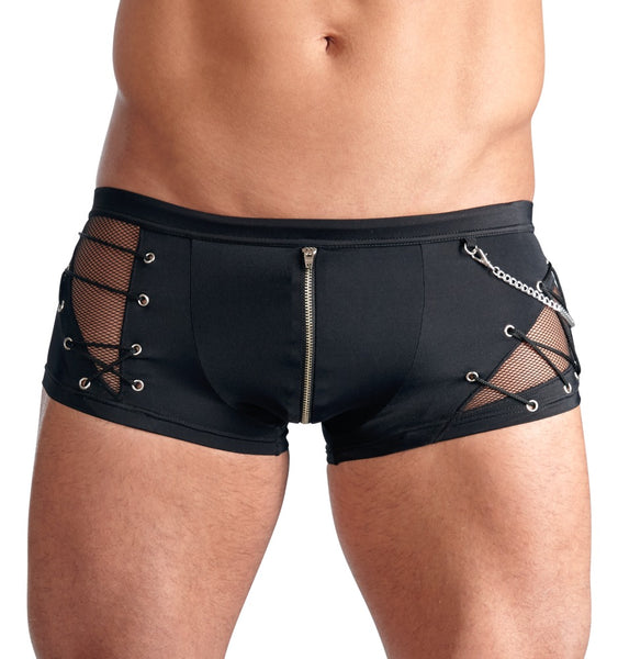 Mesh and Lacing Boxer with Chain