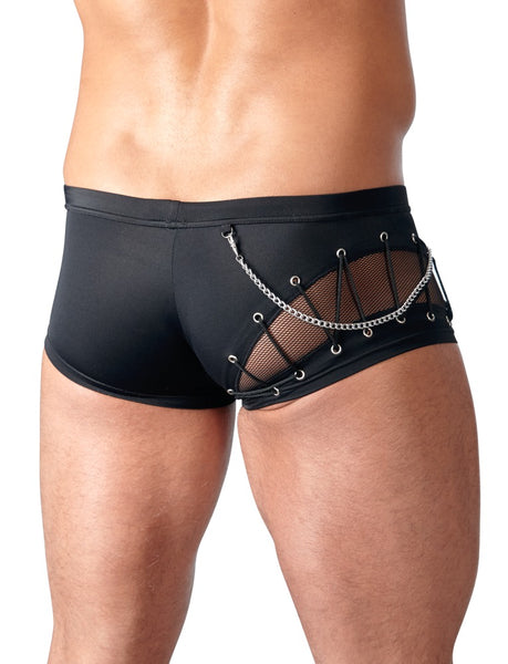 Mesh and Lacing Boxer with Chain