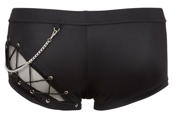 Mesh and Lacing Boxer with Chain