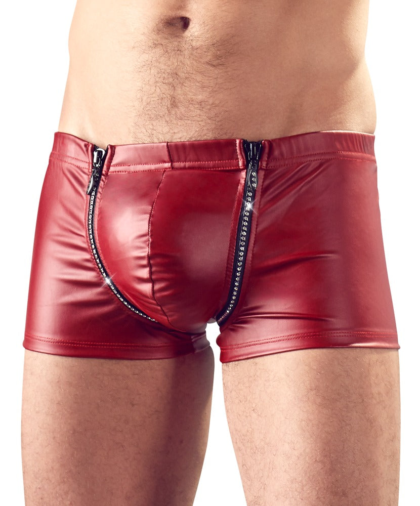 Front Zip Red Boxer