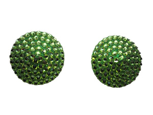 Swarovski crystal nipple pasties in lime green