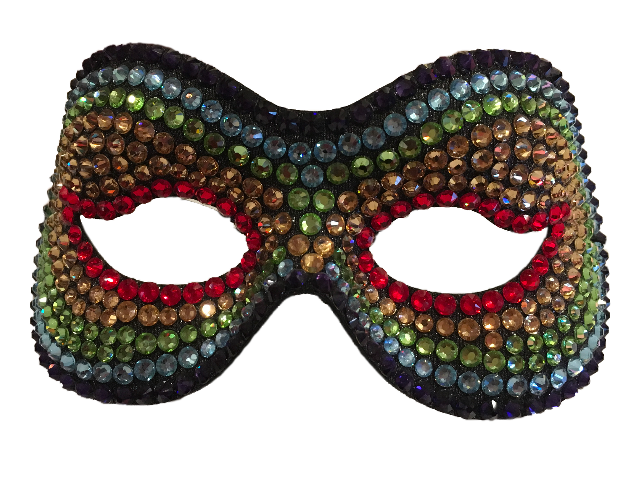 Rainbow Swarovoski Crystal Mask