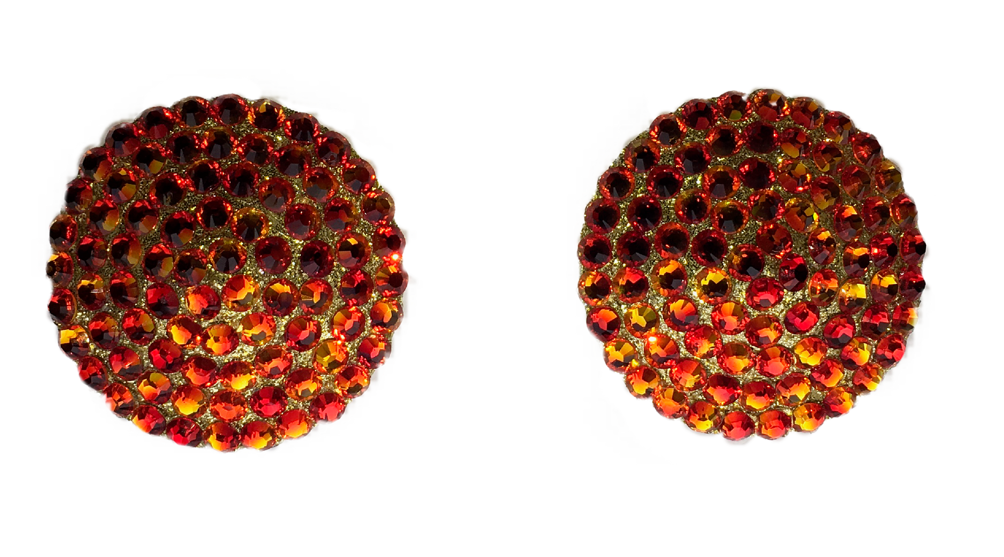 Swarovski Crystal Nipple Pasties in Sunset Red