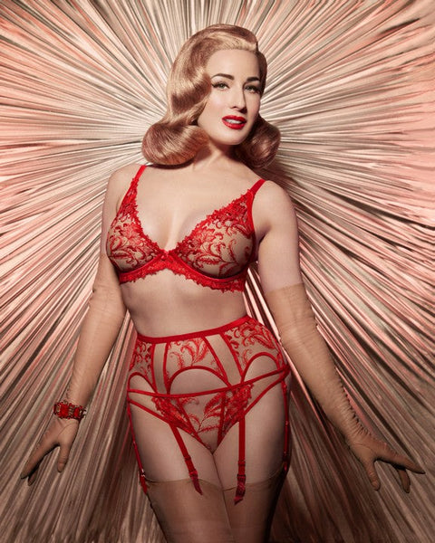 Nocturnelle Flame Suspender Belt by Dita Von Teese - LAST CHANCE