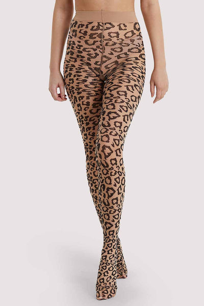 NEW! Leopard Knit Tights by Bettie Page