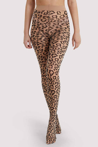 NEW! Leopard Knit Tights by Bettie Page