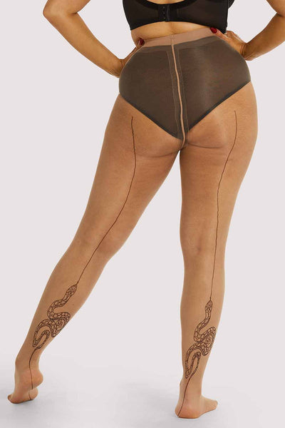 NEW! Dakota Snake Seamed Tights by Playful Promises
