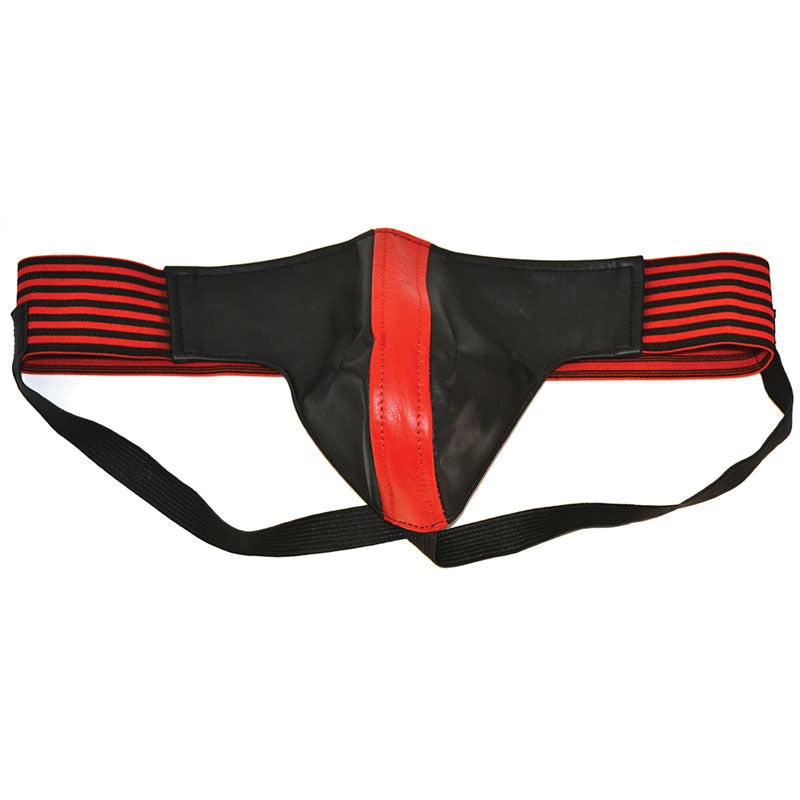 Leather Jock Black And Red