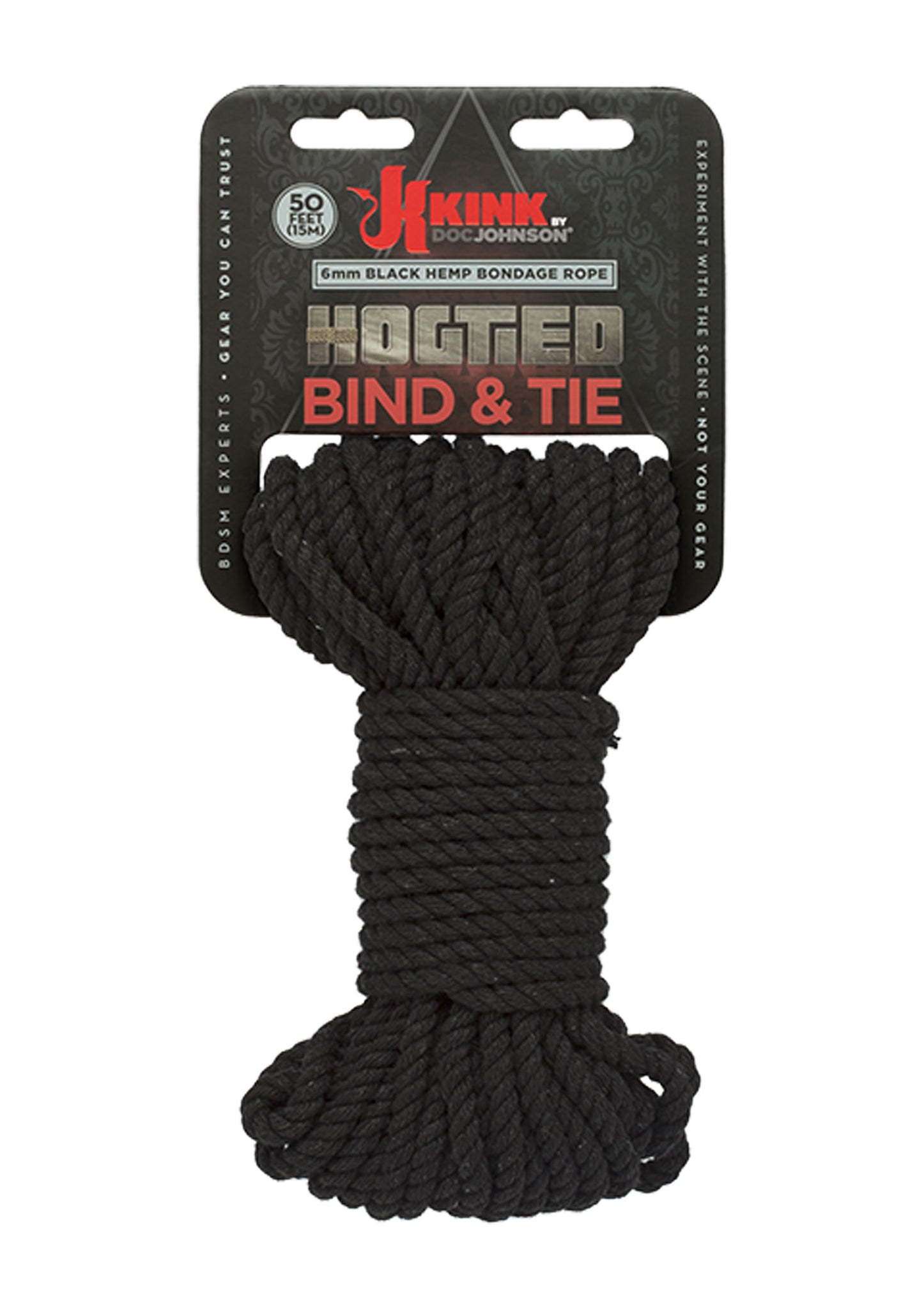 KINK - Black Hemp 50ft rope