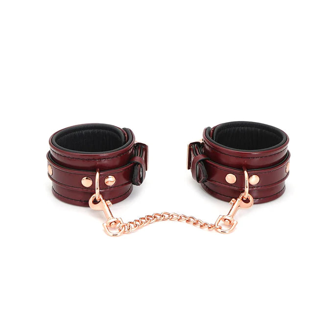 Leather Wrist cuffs with Rose Gold Hardware by Liebe Seele