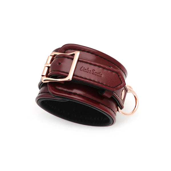 Leather Ankle cuffs with Rose Gold Hardware by Liebe Seele