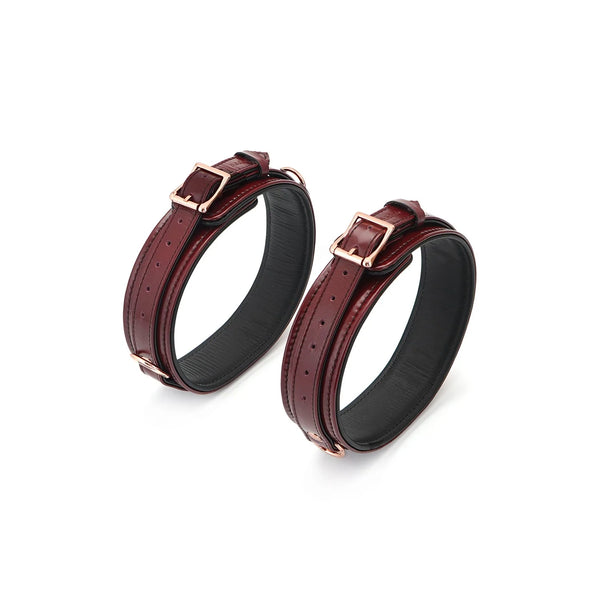 Leather Thigh cuffs with Rose Gold Hardware by Liebe Seele
