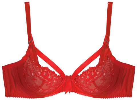 Madame X Underwired Bra Flame - Last Chance to Buy! (32DD/34D)