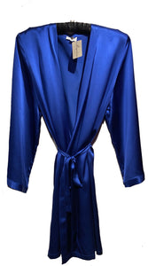NEW! Electric Blue Silk Kimono Robe