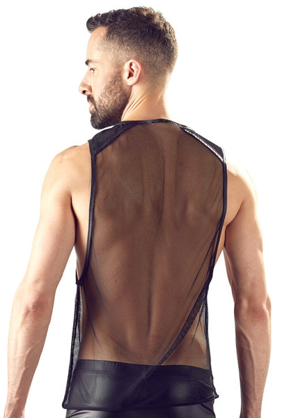 Mens Black Net Shirt