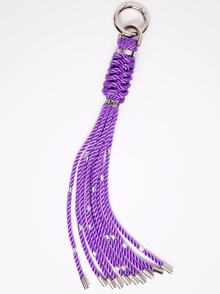 Cat-O-Nine Shibari Whip Charm (Lilac / Black)