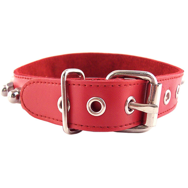 Nut Studs Leather Collar