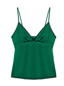 Diana Green Soft Satin Cami Top by Kiss Me Deadly