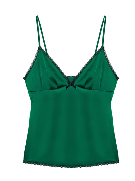 LAST CHANCE! Diana Green Soft Satin Cami Top by Kiss Me Deadly