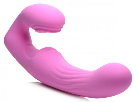 Rechargeable Silicone Pulsating & Vibrating Strapless with Remote