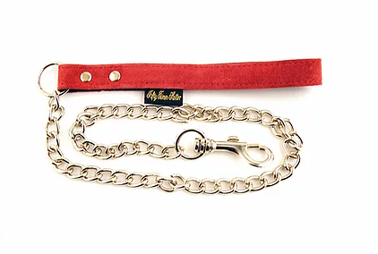 Red Suede Leather  Lead