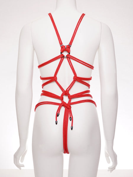 Self Tie Shibari Harness Red