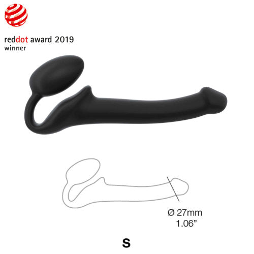 Semi-Realistic Bendable Strapless by Strap-on-Me (Black)