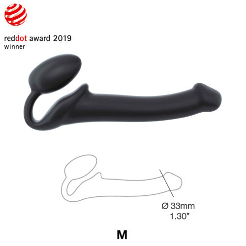 Semi-Realistic Bendable Strapless by Strap-on-Me (Black)