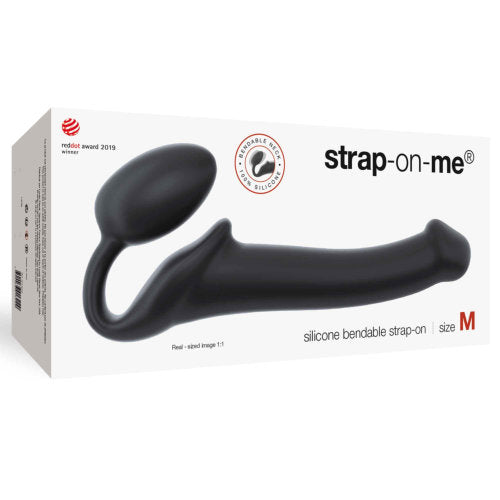 Semi-Realistic Bendable Strapless by Strap-on-Me (Black)