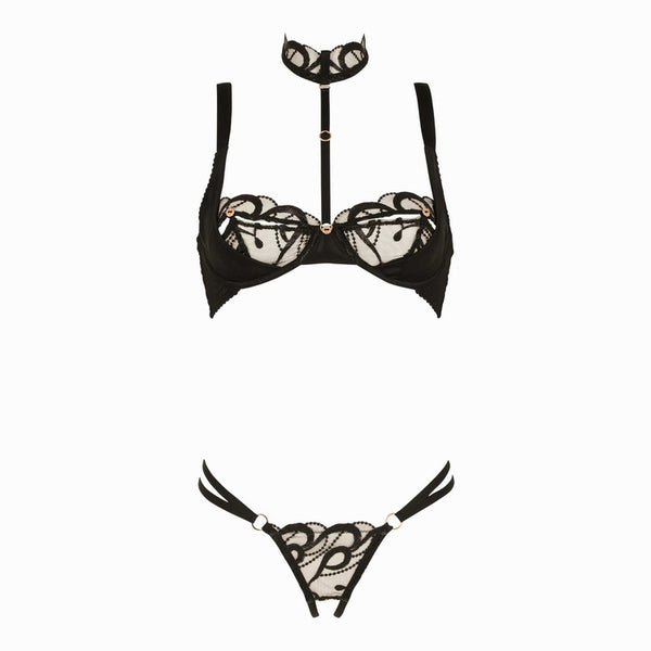 Tresor Opulent Underwire Bra with Detachable Collar