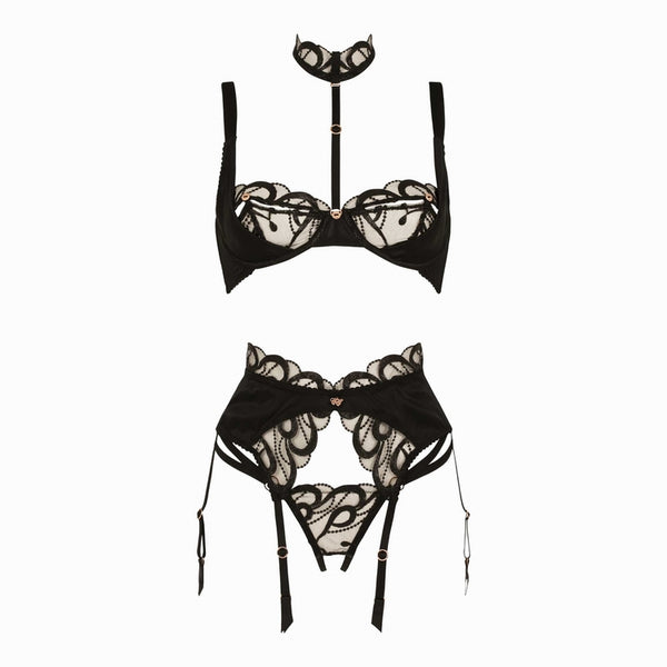 Tresor Opulent Underwire Bra with Detachable Collar
