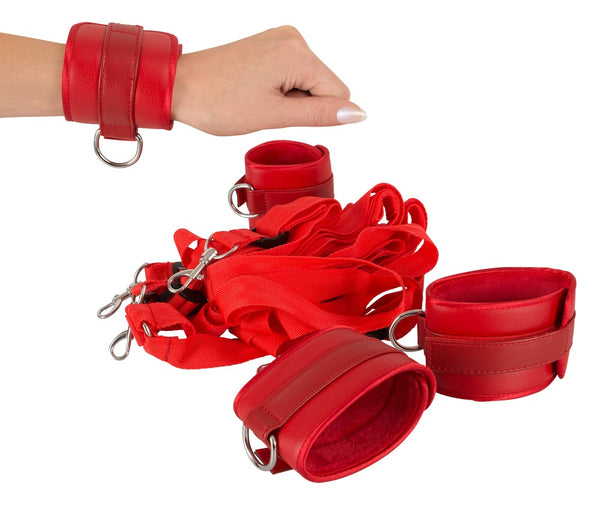 Vegan Under the Bed Restraints Red