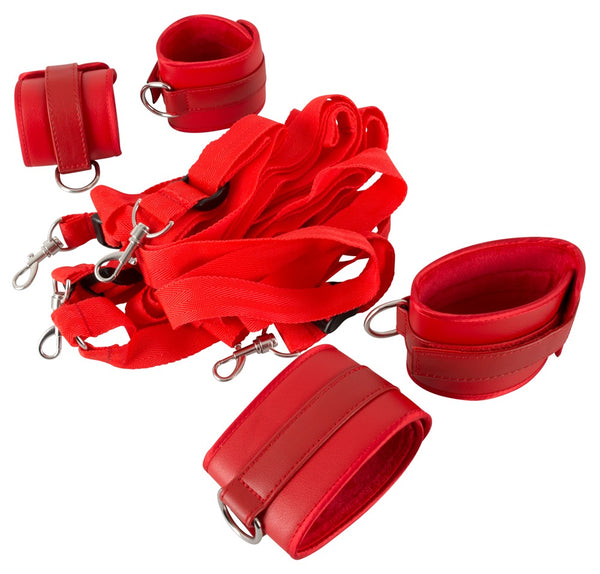 Vegan Under the Bed Restraints Red