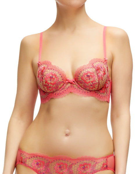 Evelina Blood Orange Underwire Bra -  Last Chance to Buy!  (32F, 36E)