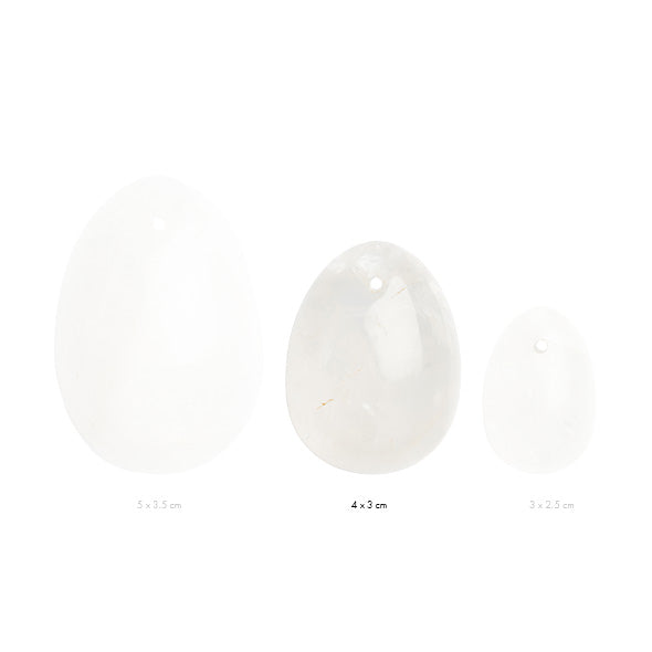 Yoni Clear Quartz Kegel Egg Set by La Gemmes