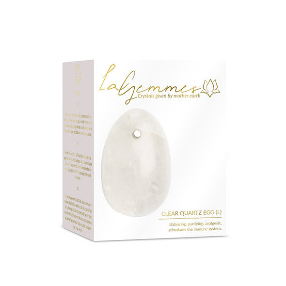 Yoni Clear Quartz Kegel Egg Set by La Gemmes