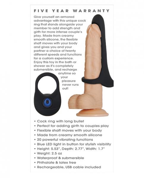 Rechargeable Vibrating Ring 5´´ Bullet by Zero Tolerance