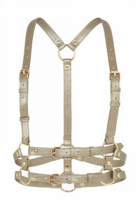 Chest Harness - Metalic Vegan Leather