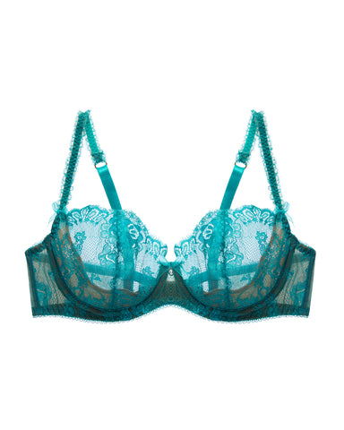 Savoir Faire Turquoise Underwire Bra by Dita Von Teese - Last Chance to Buy! (32E/F, 34F, 36F)