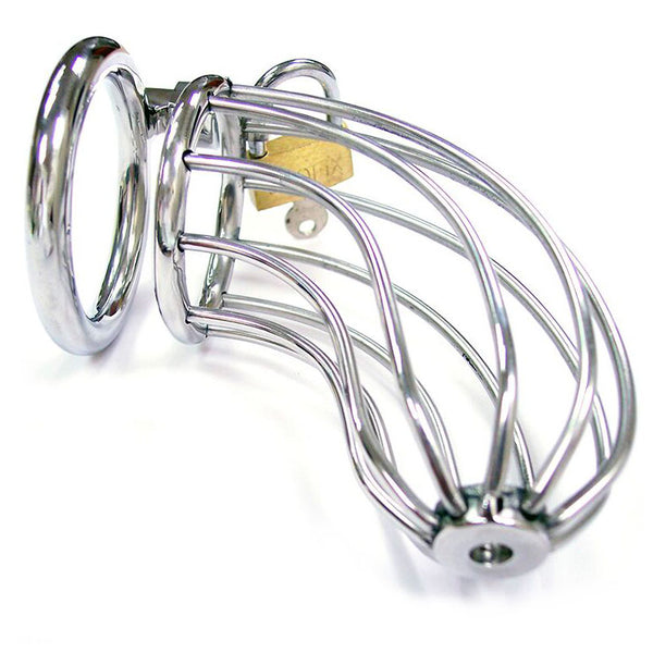 Stainless Steel Chasity Cock Cage With Padlock