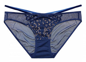 Bold Lace Dahlia Brief Ink Blue - Last Chance To Buy! (L/UK14)