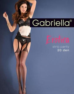 Erotica - Black Intergrated Stocking & Suspender