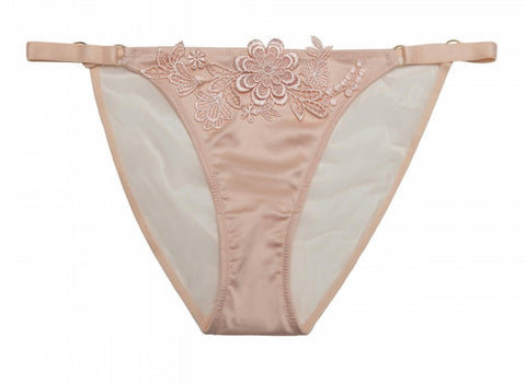 Guipure Lace Virginia Peach Briefs - Last chance to buy! (UK18)