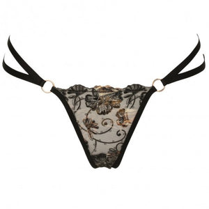 Fawn Metallic Lace Thong - Last chance to buy!