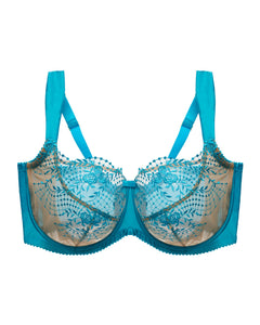 NEW! Julies Roses Butterfly Blue Full Figure Underwire Bra