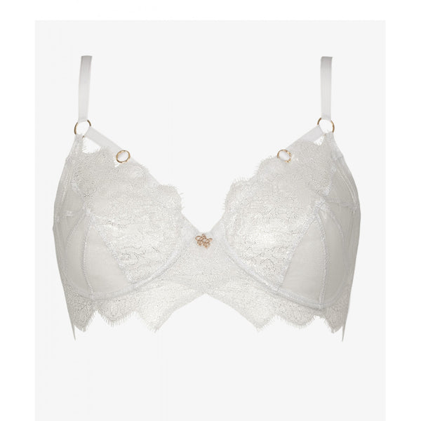 Giselle Iridescent White Lace Bra