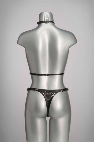 Lilly Luxury Leather Couture Thong by VoyeurX